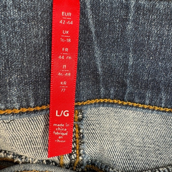 Spanx Pull On Skinny Legging Jean Womens Size Large Mid Rise Dark Wash Stretch - Picture 6 of 14